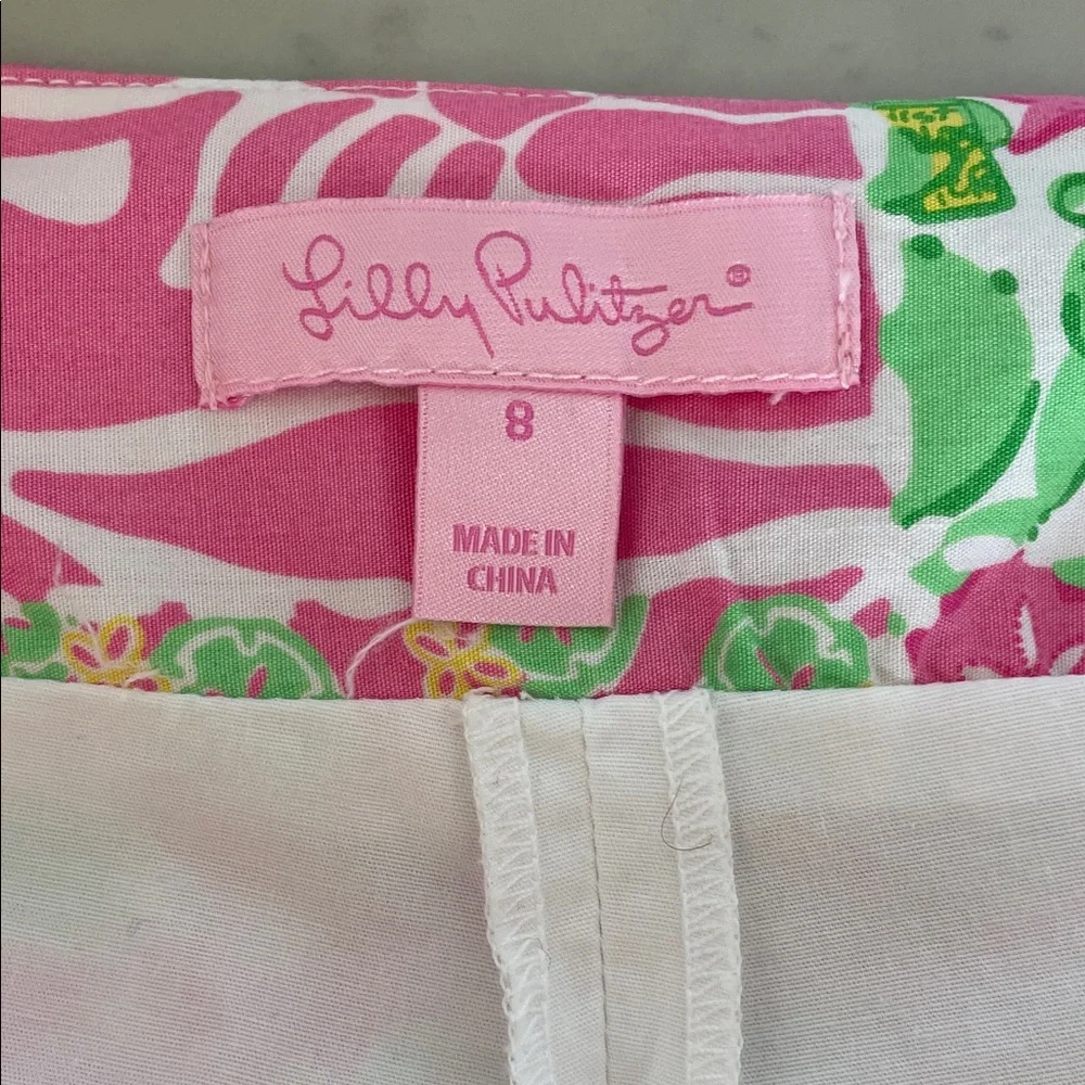 LILLY PULITZER Sunnyside Lions Vintage Faux Wrap Skort 8